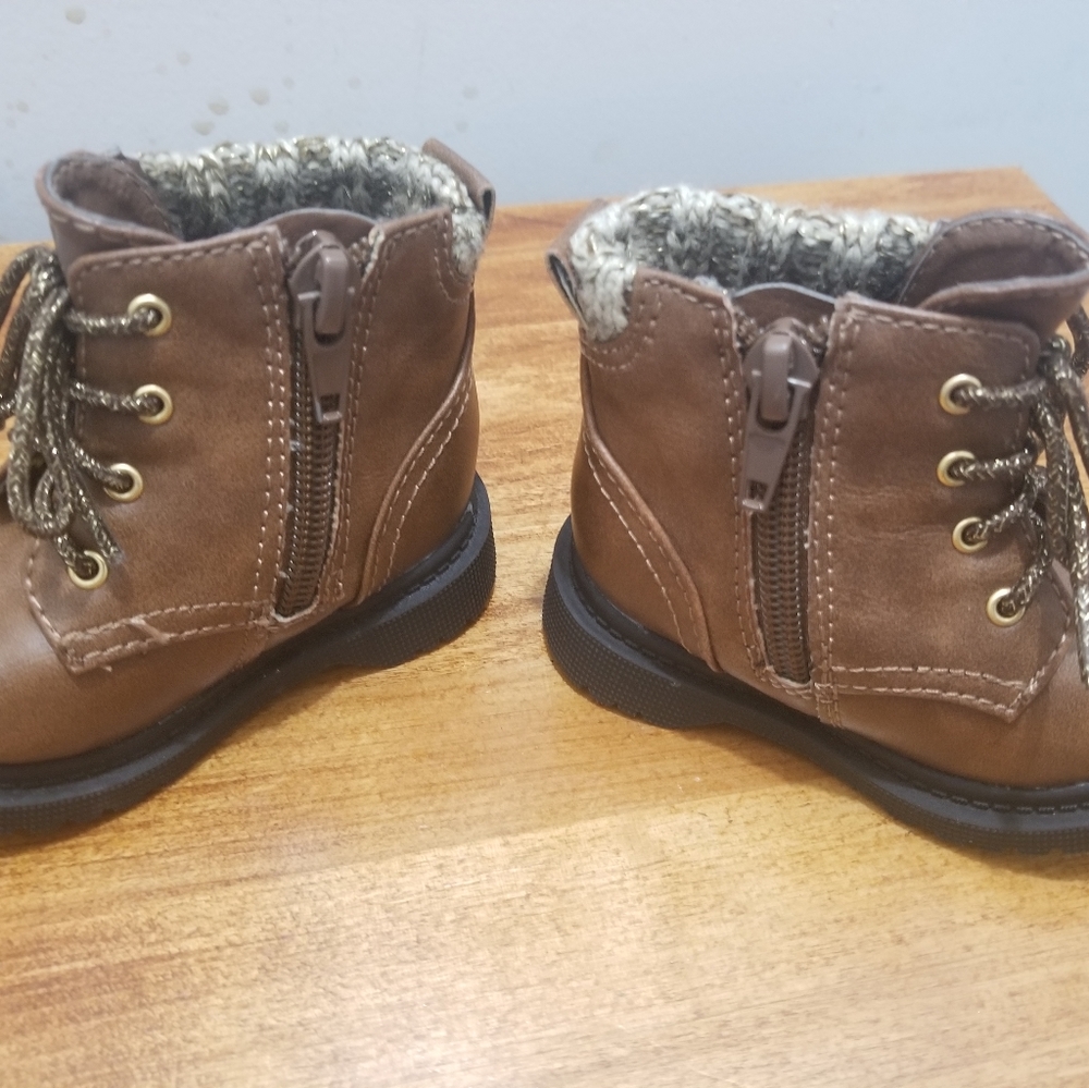 Wonder Nation Boots Zip up sides size 2 Baby - Picture 2 of 6